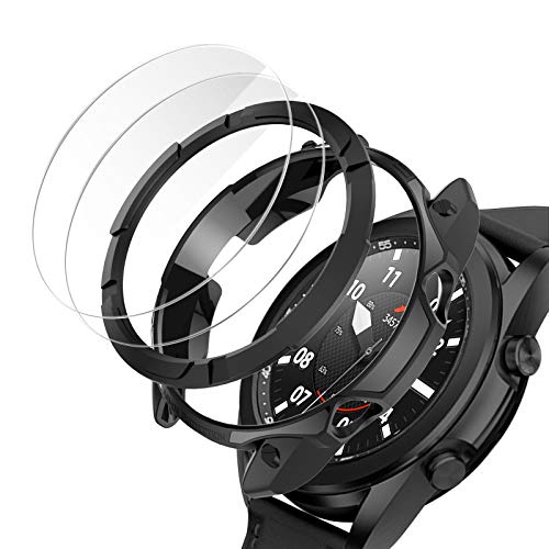 Cuteey for Samsung Galaxy Watch 3 46mm Screen Protector Case, Soft TPU Protector Bumper Shock-Proof - //coolthings.us