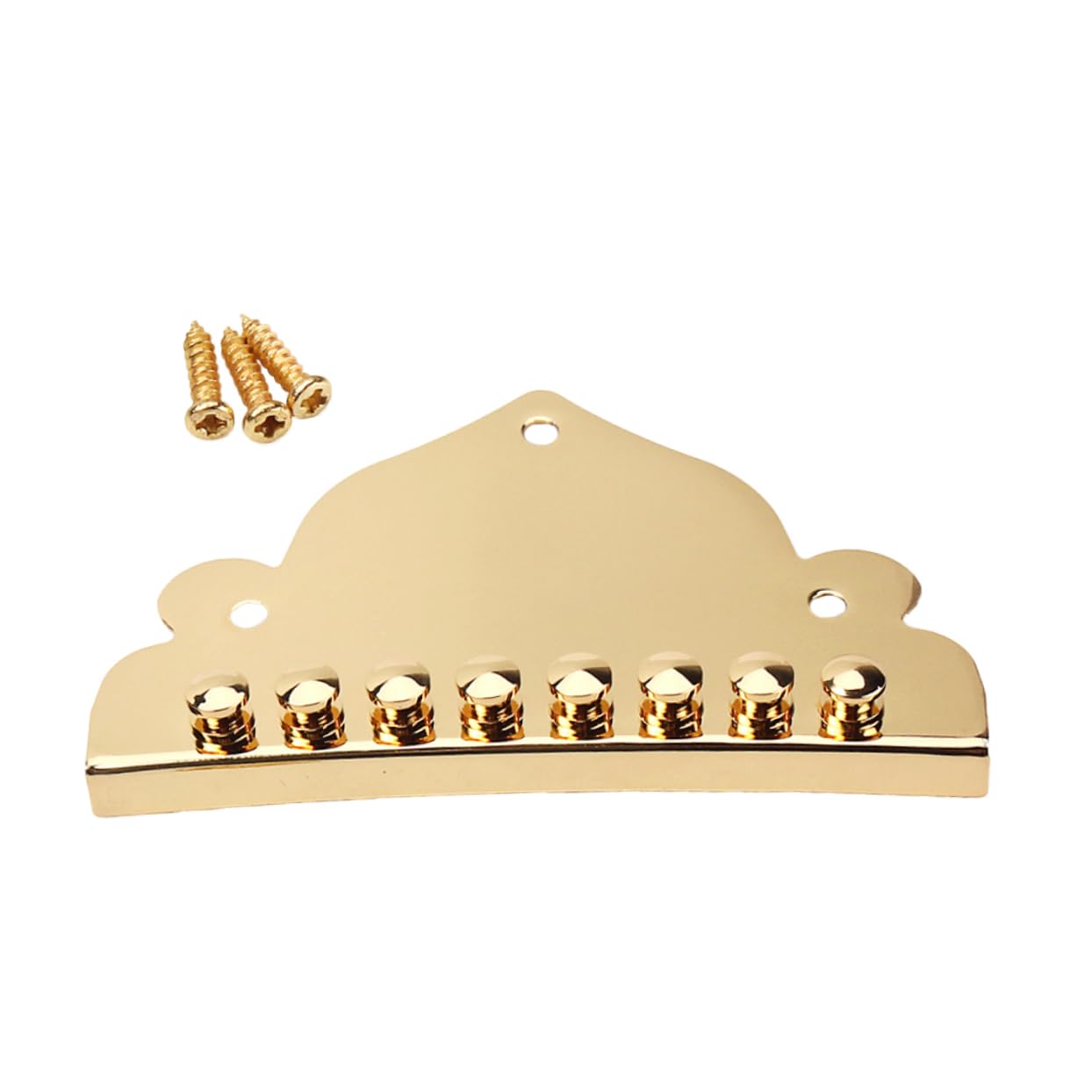 ibasenice 3pièces Mandolin Tailpiece Métal Doré Pour Guitare à Cordes Accessoire Améliorant Style De Votre Mandoline