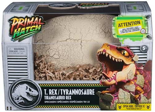 Primal Hatch – Jurassic World T-Rex im Ei, über 100 Soundeffekte und Reaktionen, interaktives Spielzeug für Kinder ab 5 Jahren