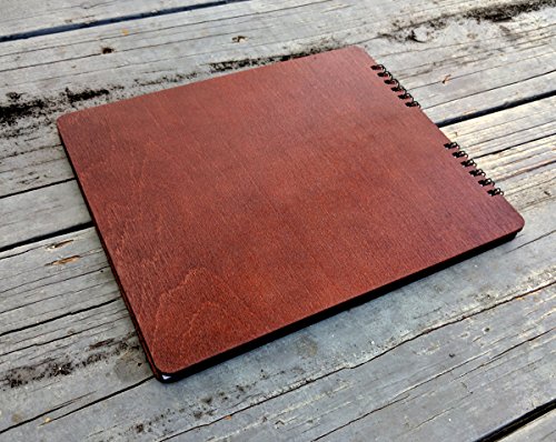 Weddings-By-Stockingfactory Personalized Ever After Flower 8.7X7 Wooden Guest Book Custom Bridal Shower Book For Bride Husband Wife Anniversary Guestbook Newlyweds Custom Mahogany Stain Advice Book #TOP3