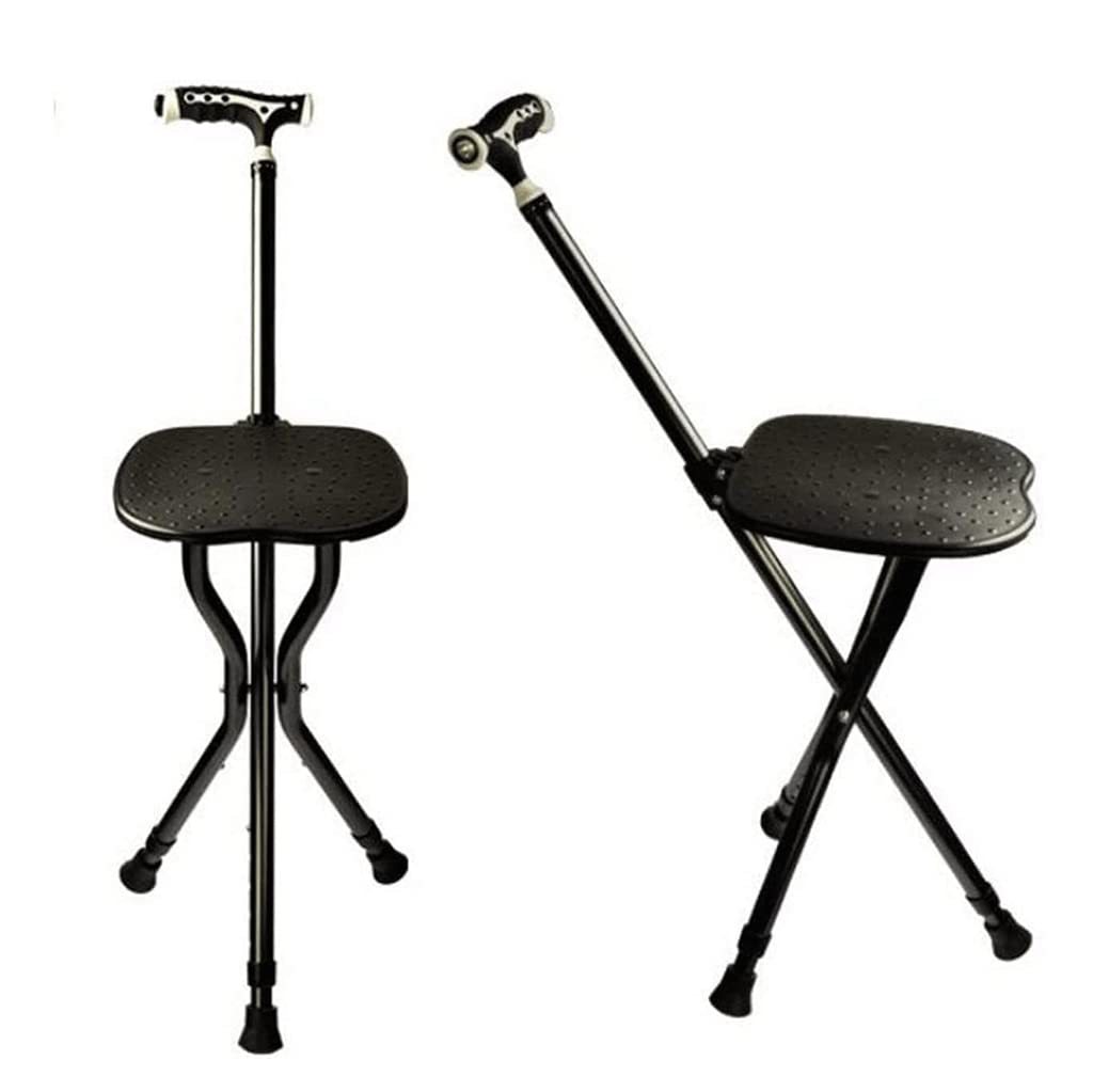 Muletas para Personas Mayores con luz LED Bastones Plegables de Aluminio portátiles Bastones Ajustables en Altura para Trabajo Pesado/B