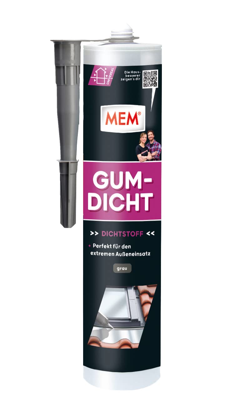 MEM Gum Dicht – Dichtmasse, pastös, grau, 310 ml Kartusche