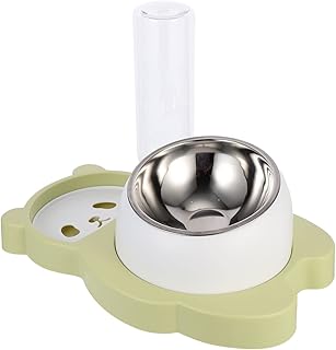 Ipetboom Pet Feeding Bowl Cat Food Bowl Cat Food Dispenser Pet Water Fountain Automatic Dog Feeder Cat Water Dispenser Dog Food Bowl Puppy Bowls Multifunction Stainless Steel Water Tray