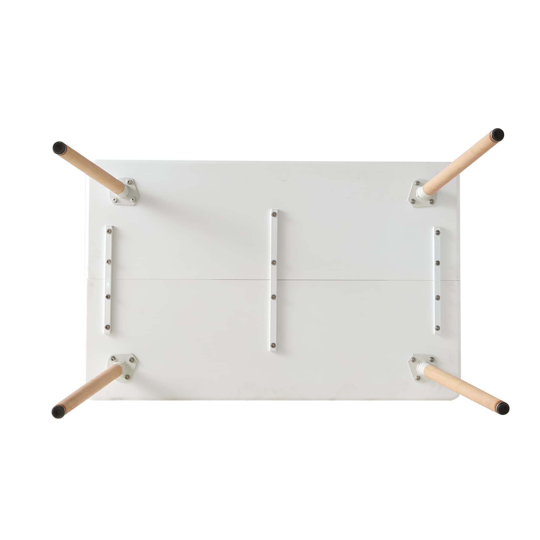Juego de Comedor Mesa Rectángulo con 4 Sillas，para el Hogar, la Oficina y el Café (Blanco+ZDCZ)