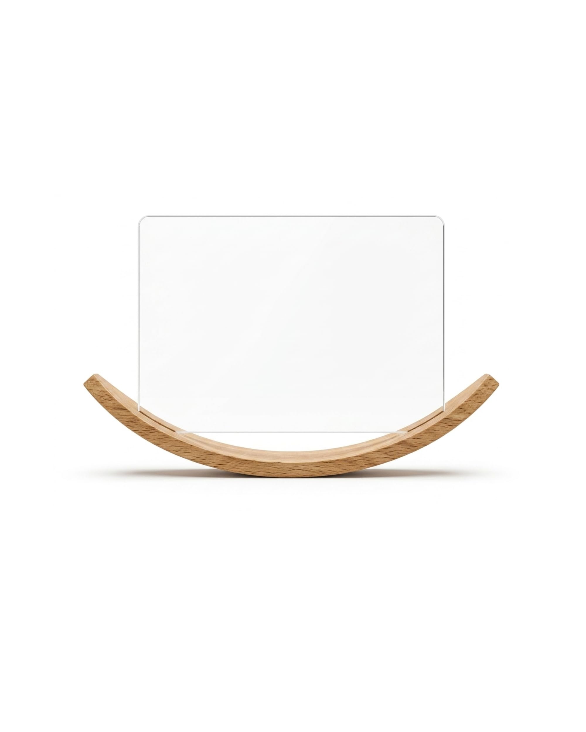 EDEN CANVAS Crescent-shaped Picture Frame | Arc Shaped Acrylic Floating Photo Frame – 10 X 15 cm Clear Double-Sided Acrylic Picture Stand (Boat Shaped)