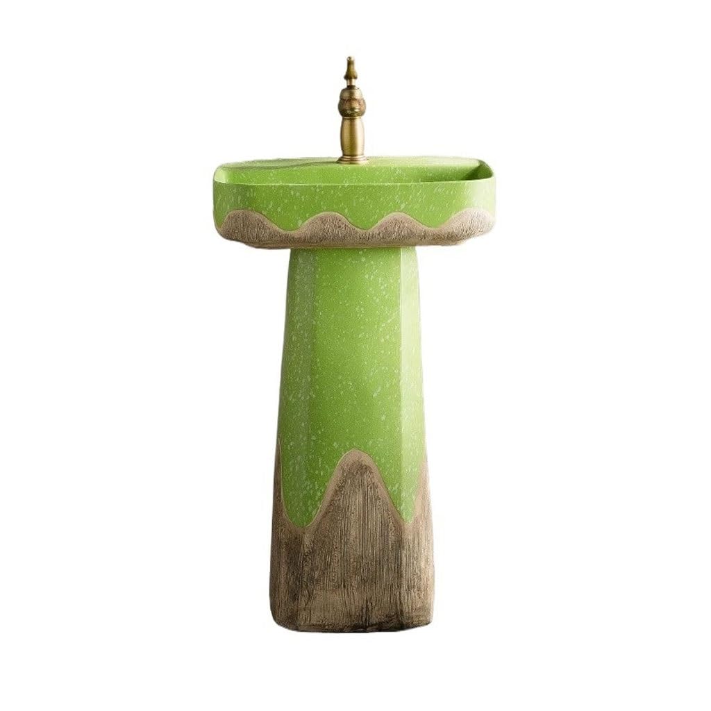 NEBE Bathroom Sink Outdoor Stylish Column Wash Basin Courtyard Simple Vertical