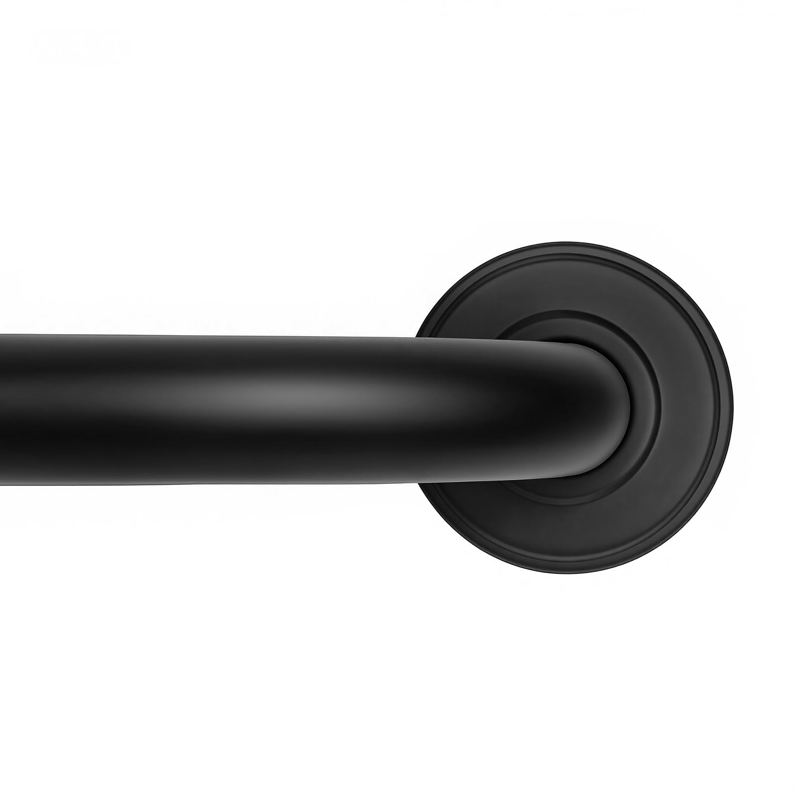 Wrap Around Blackout Curtain Rods for Windows 32 to 120 Inches, 1 Inch Diameter Adjustable Heavy Duty Black Curtain Rod for Bedroom, Living Room,