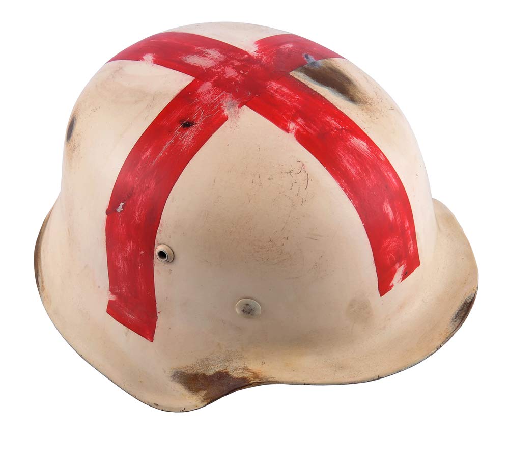WWII German M35 Medic Winter Cammo Helmet