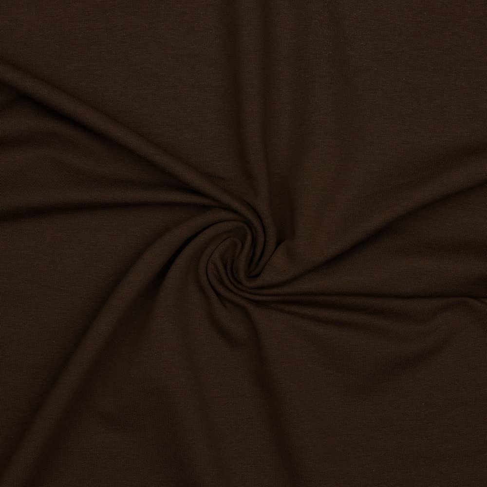 French Terry Plain Sweat (021 I Dark Brown, 50 x 150 cm)