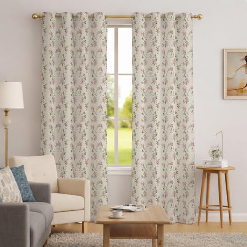 Image of STITCHNEST 'Whispering Gardens Series' Premium Heavy Polyester 100% Blackout Curtains 7 Feet Long Set of 2 | Door Curtain 7 Feet x 4 Feet | Perfect for Home Decor