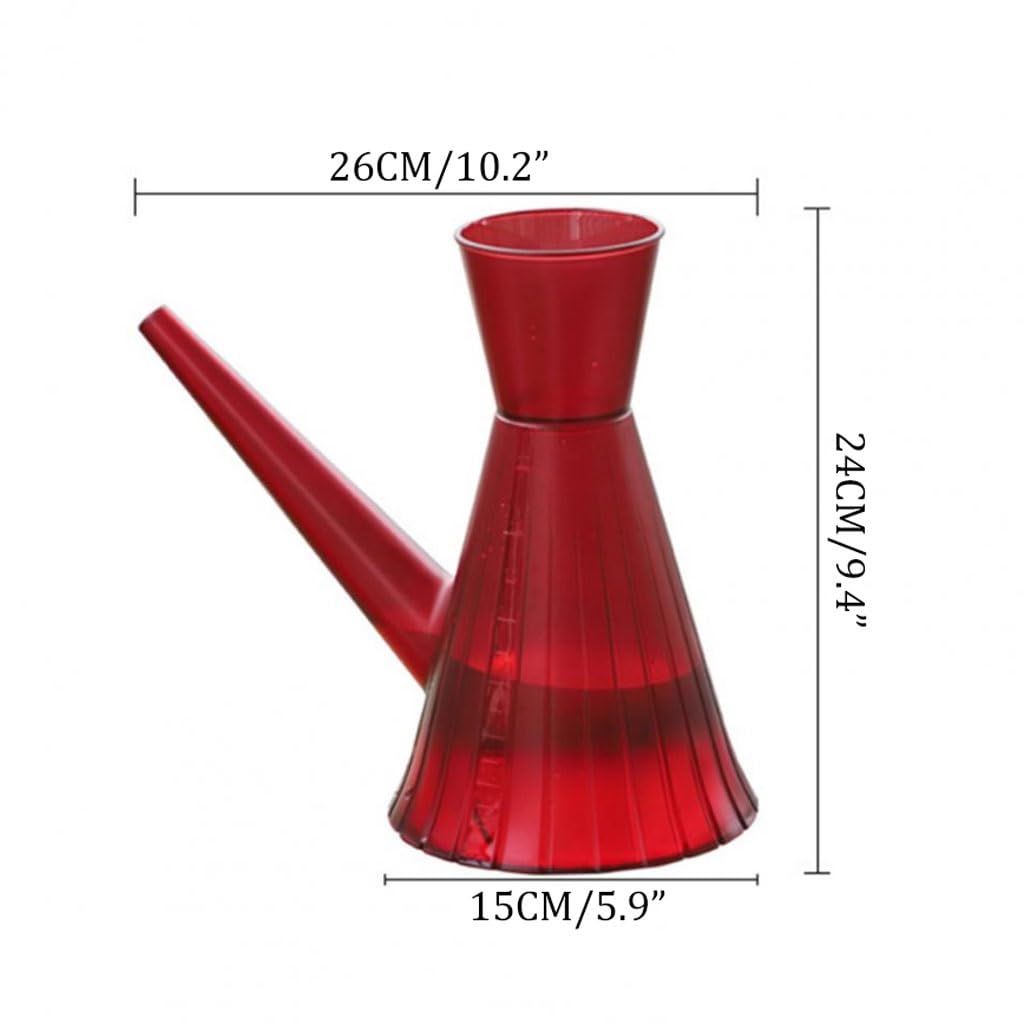 Arrosoirs Arrosoir translucide de 1300 ML, Bouteille à Bec Long de Grand Calibre for l'arrosage des Plantes de Grande capacité 43,9 oz(Grey)