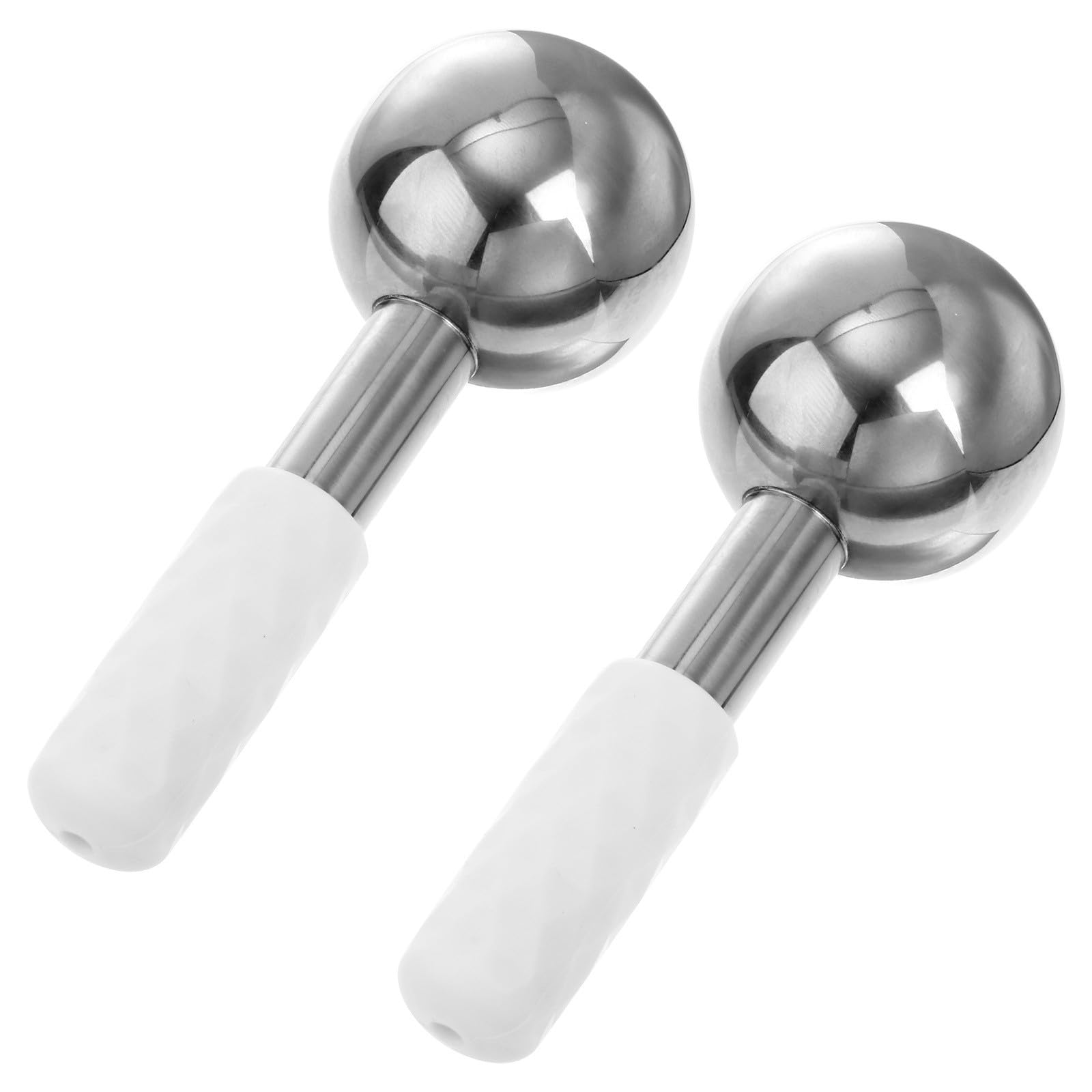 Supvox 2 Stück Kühlende Gesichtsmassagegeräte aus Edelstahl mit Hautfreundlichem Material und Tragbarem Design für Entspannende Massage von Körper und Nacken Zufällige Zufällige Farbe