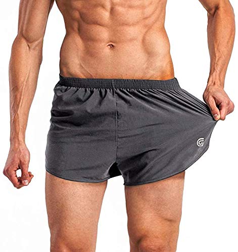 Geek LITHTING Short masculino casual confortável para treino, bolsos com zíper, cintura elástica, C-