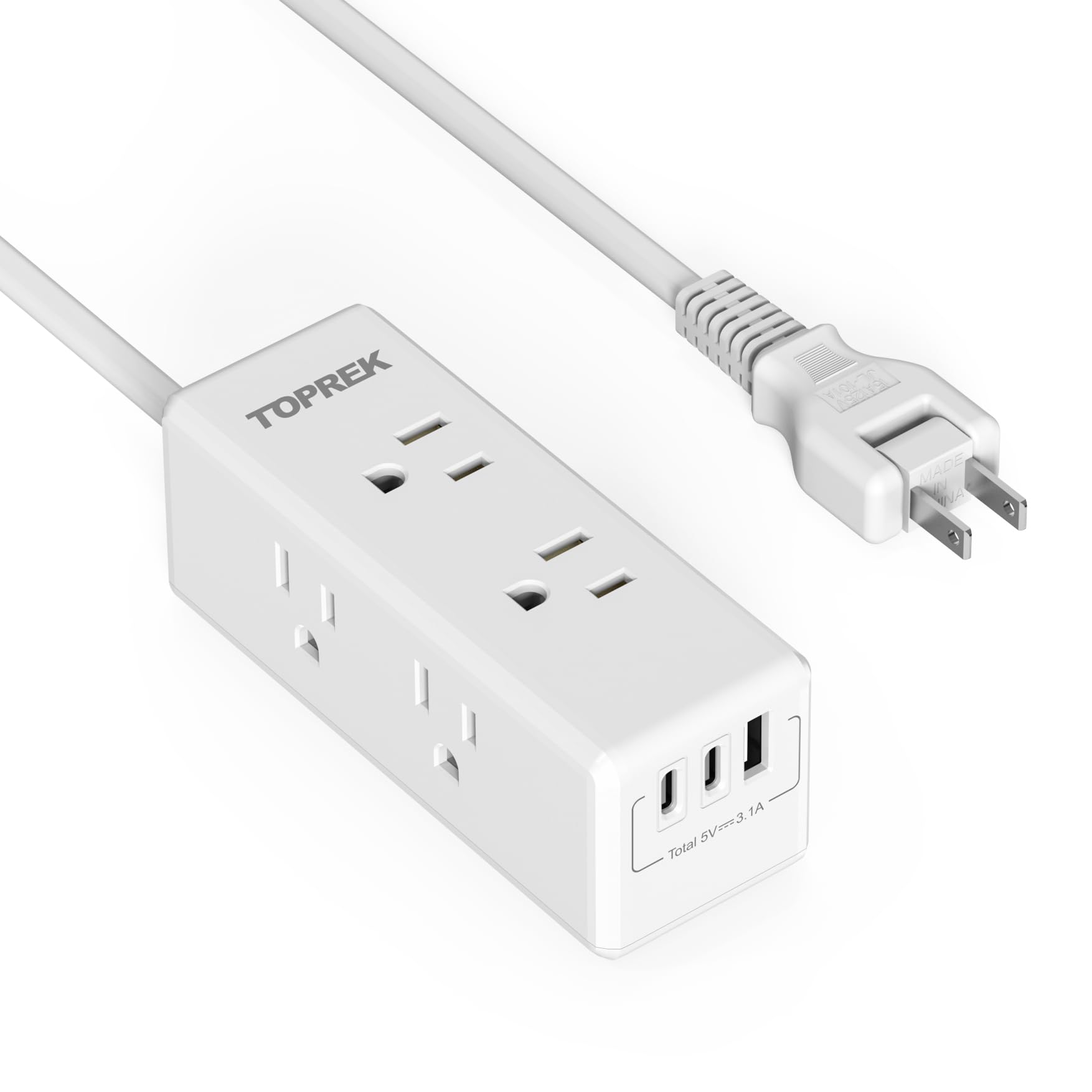 TOPREK 6-Outlet Power Strip