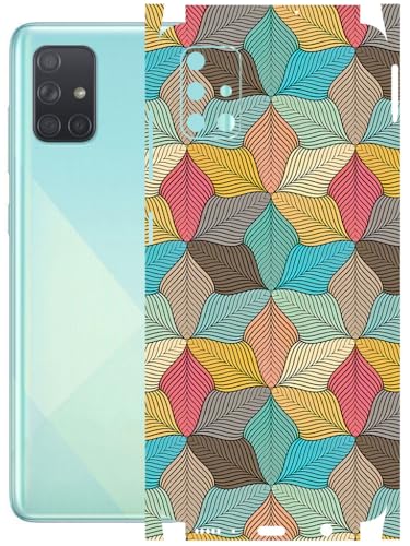Image of AtOdds - Full Body Back Screen Guard Protector Film - Lamination Wrap Skin Sticker Compatible with Samsung Galaxy A51 | Scratchproof Matte Finish (Autumn)