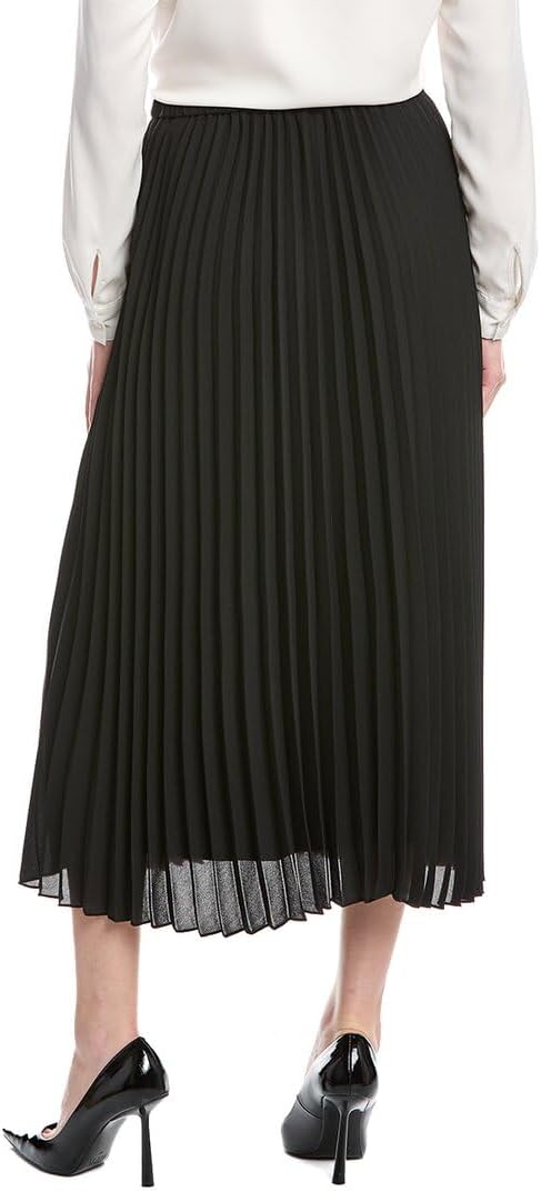 Anne Klein Women's Pull on Flat Frt Belt Pleated Skirt (Lin