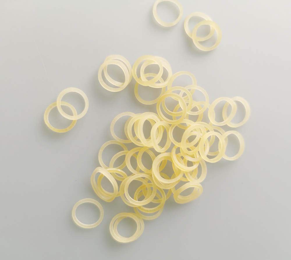 1000 Pcs DentalSmile Amber Elastic Latex Braces 6.5oz Orthodontics Rubber Bands Heavy 5/16 Dental Latex Bands Dentist Great for Dreadlocks, Braids, Top Knots