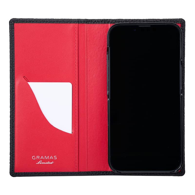 未使用品 GRAMAS シュランケンカーフレザー フォリオケース レッド GBCSC-IP20RED_front_iPhone.jpg