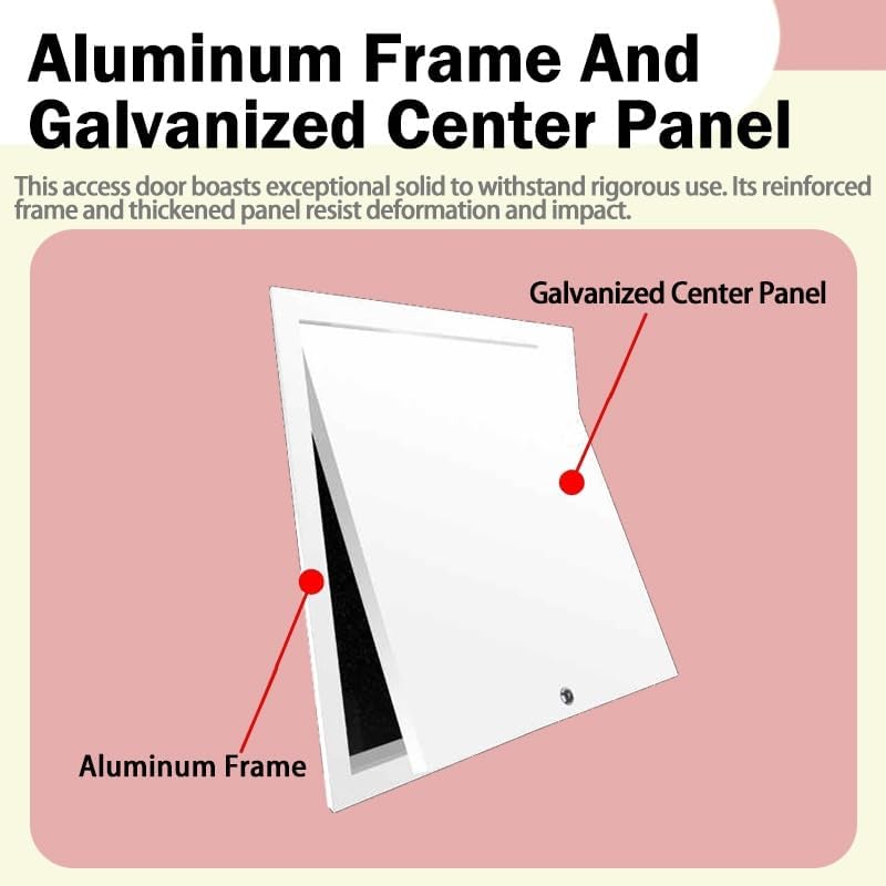 LZMZMQ 8x8/ 16x16/ 24x24in Access Panel Flush-Mounted, Plumbing Inspection Access Door with Locking, Easy Door Panel for HVAC Duct Systems Computer Internet(16x20inch/40x50cm)