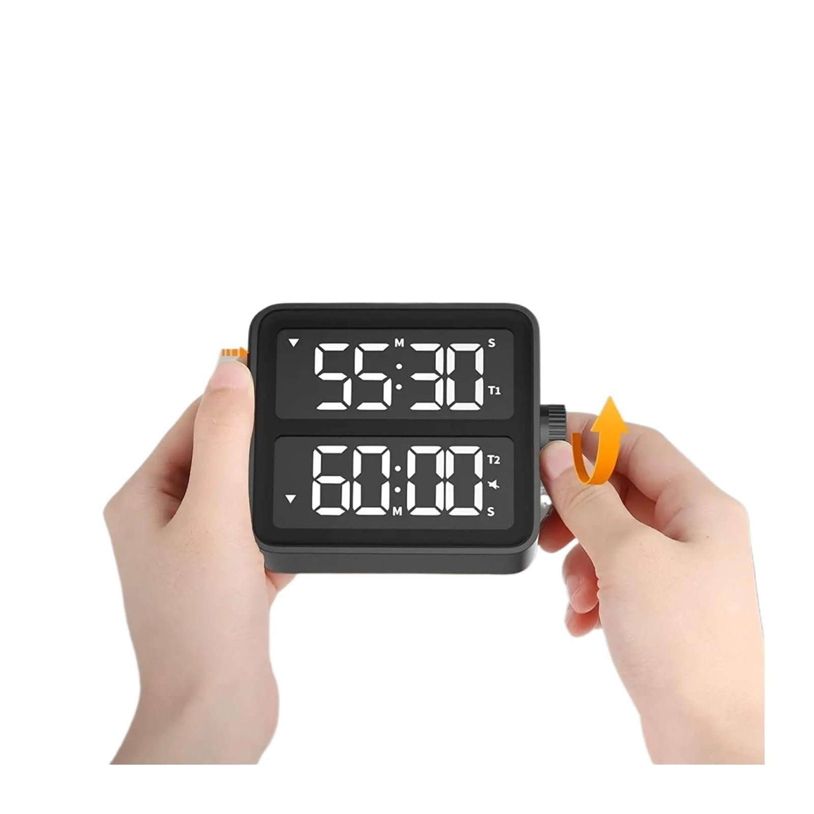 Cyfrowy budzik, Akcesoria kuchenne Duży cyfrowy timer LCD, podwójny ekran kuchenny, wewnętrzny timer do nauki, sypialnia, nocny, stacjonarny