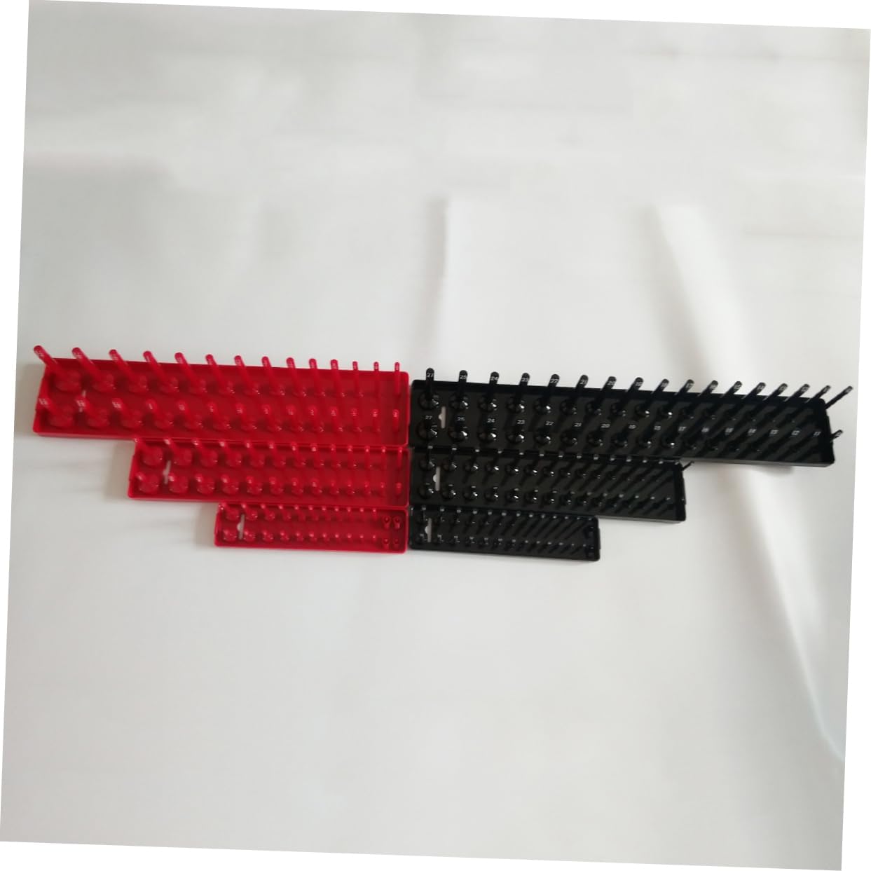 Metric/inch Plastic Socket Organizer Bracket 26 Socket Capacity Portable Socket Holder Socket Set Organizer Tray Random