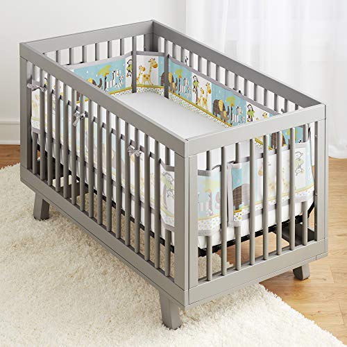Image of BreathableBaby Breathable Mesh Liner for Full-Size Cribs, Classic 3mm Mesh, Best Friends (Size 4FS Covers 3 or 4 Sides)