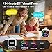 Yunbaoit Digital Visual Timer for Kids, Rechargeable 99-Minute Silent Countdown Timer with 19 Ringtones, 9 Optional DIY Color Star Display, Time Management Tool with Pause Function (Rainbow)