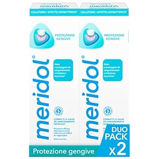 meridol Collutorio Protezione Gengive 2x400ml | Combatte il sanguinamento e l'infiammazione gengivale* |Protegge dalle recidive*|Agisce velocemente**|Effetto antibatterico*|Non macchia I 0% Alcohol
