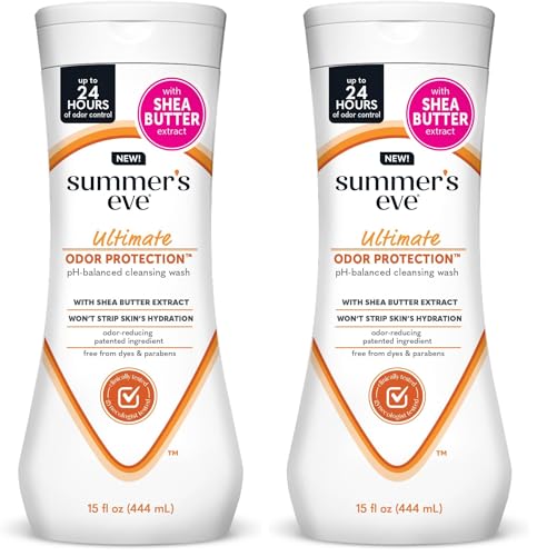 Image of Summer's Eve Ultimate Odor Protection Feminine Wash with Shea Butter - Up to 24 Hour Vaginal Odor Control, pH Balanced Formula, Clinically & Gynecologist Tested Intimate Body Wash - 15 Fl Oz