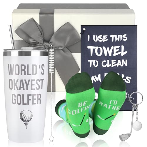 Eoefjw Golf Gift Set With Tumbler, Towel, And Socks