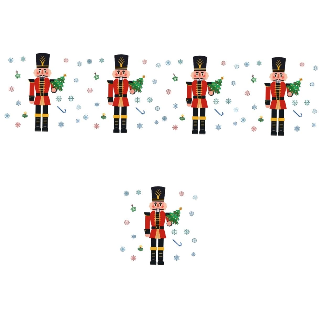 Alipis 5stücke Weihnachtliche Fensterdeko Selbstklebende Weihnachtsaufkleber Mit Hübschen Schneeflocken Und Für Fenster Türen Und Kühlschrank Wiederverwendbar Und Leicht Anzubringen