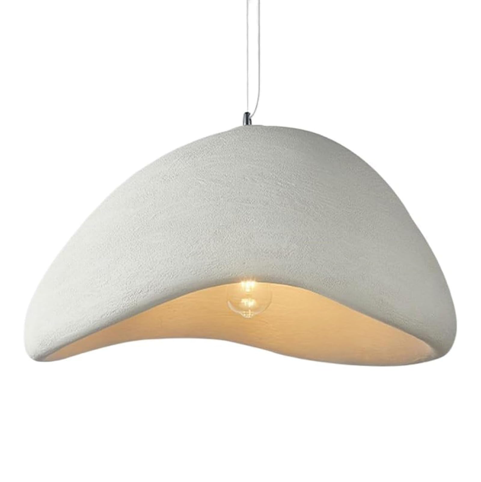 BDLINGAAS Pendant Light, Resin Pendant Lamp Nest Shape Dome Hanging Lamp, Ceramic Pendant Lighting Vintage Chandeliers