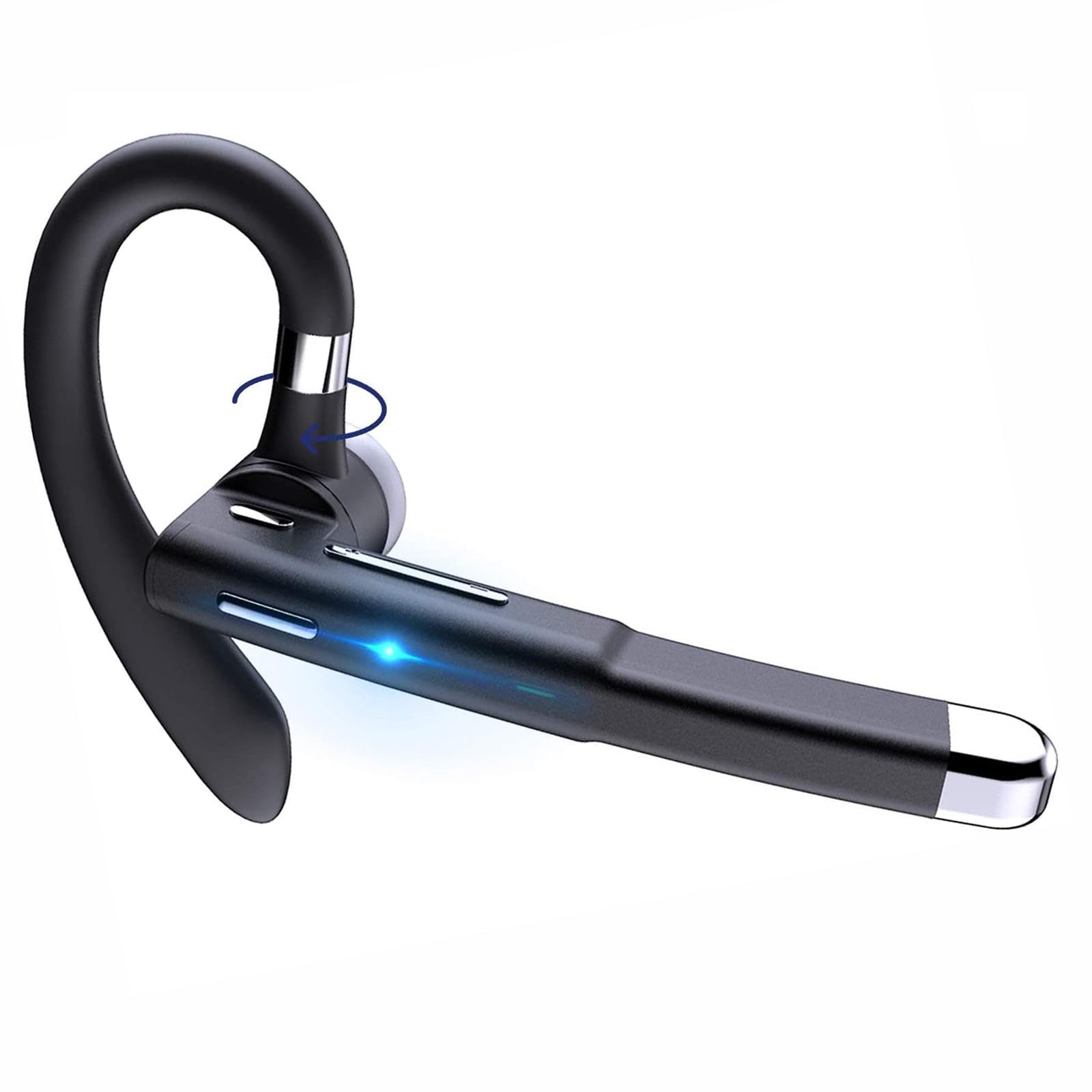 Wireless Earphone Ear-Hook Headphone Boom Mic Handsfree Compatible with Motorola Edge (2024,2023,2022,2021,2020), Single Headset Over The Ear Earbud