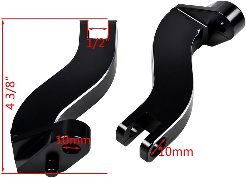 Driver Floor Boards + Passenger Footboards w/Mount Kit + Brake Arm Peg Pedal + Toe & Heel Gear Shift Lever + Shifter Pegs For 2014-2016 Harley Touring FLH FLT