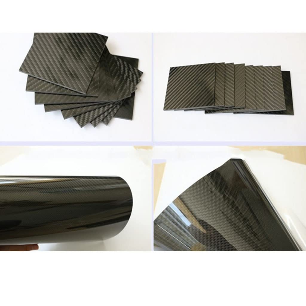Arkusze z włókna węglowego, 0,5-6 mm 125 x 75 Materiał o wysokiej twardości kompozytowej Płyta z włókna węglowego(5.0mm Plain Glossy)
