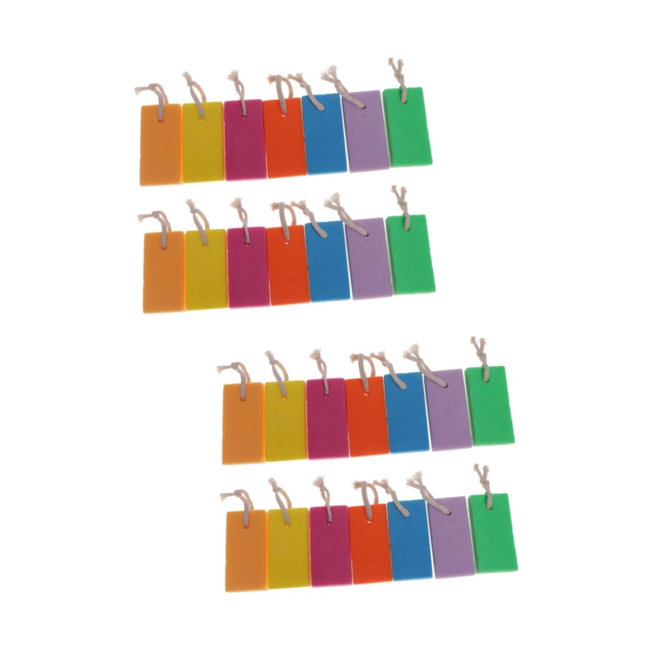 Healeved 36pièces Pierre Pour Pédicure Outils Exfoliants Pour Éliminer Peaux Mortes Et Callosités Pierre à Frotter Colorée Avec Lanière De Rangement