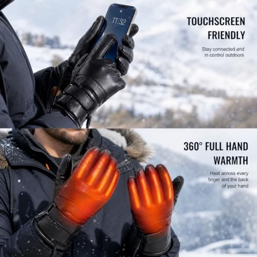 USB Heated Gloves Touchscreen Waterproof Winter Outdoor Winter Gloves - image 6
