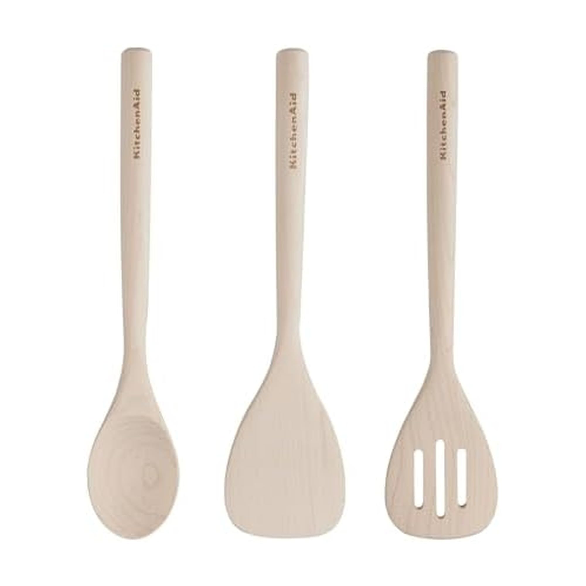 KitchenAid Juego de herramientas de madera de arce y utensilios de cocina
