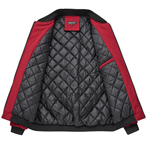 Image of WULFUL Mens Casual Lightweight Jacket Softshell Flight Bomber Jacket Varsity Windbreaker