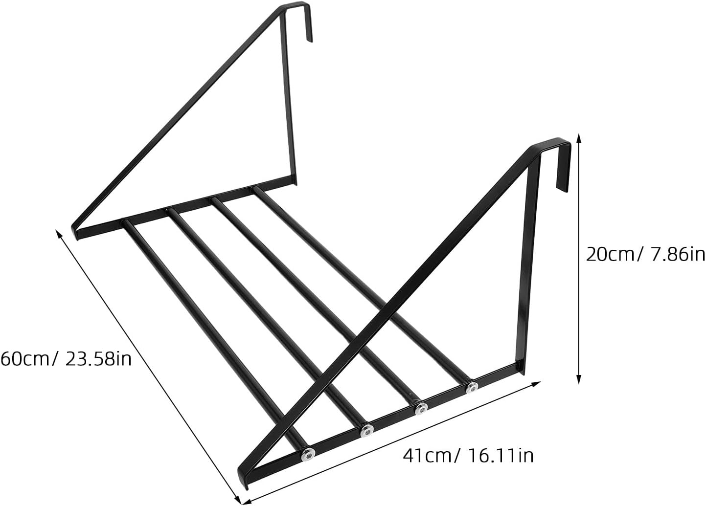 Over The Door Drying Rack - Space-Saving Clothes Towels Storage Hanger for Bedrooms, Dorms, and Bathrooms - Fits Up to 2.3'' Thick, 23.6x16x7.8in