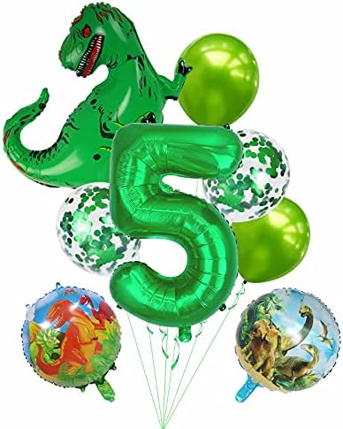 3rd Birthday Decorations Boy,Balloons Dinosaur Birthday Party Decorations, 3rd Number Foil Balloons Green Boys Birthday, 3rd Birthday Party for Boys Birthday Green Dinosaur Party Supplies