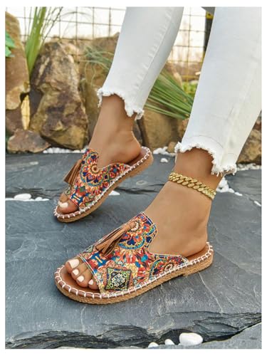 Verdusa Women's Boho Sandals 2025 Casual Summer Flat Sandals3