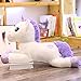 Heguowei 80 cm / 110 cm Cuore Occhi Unicorno Peluche Giocattoli Dimensioni Giganti Unicorno Peluche Cavallo Giocattolo Morbido Unicornio Peluche Bambola Regalo Bambini Cuore Bianco 80cm