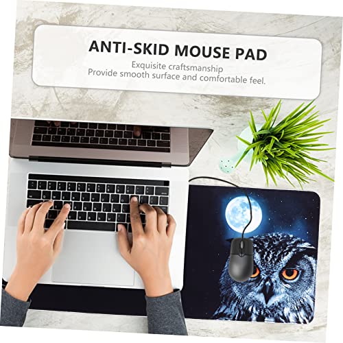 Tapis de souris LED hibou antidérapant avec éclairage RVB pour bureau - 6