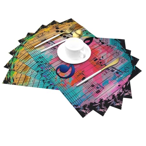Sets de table musique en PVC tissé pour une ambiance douce et unique - 3