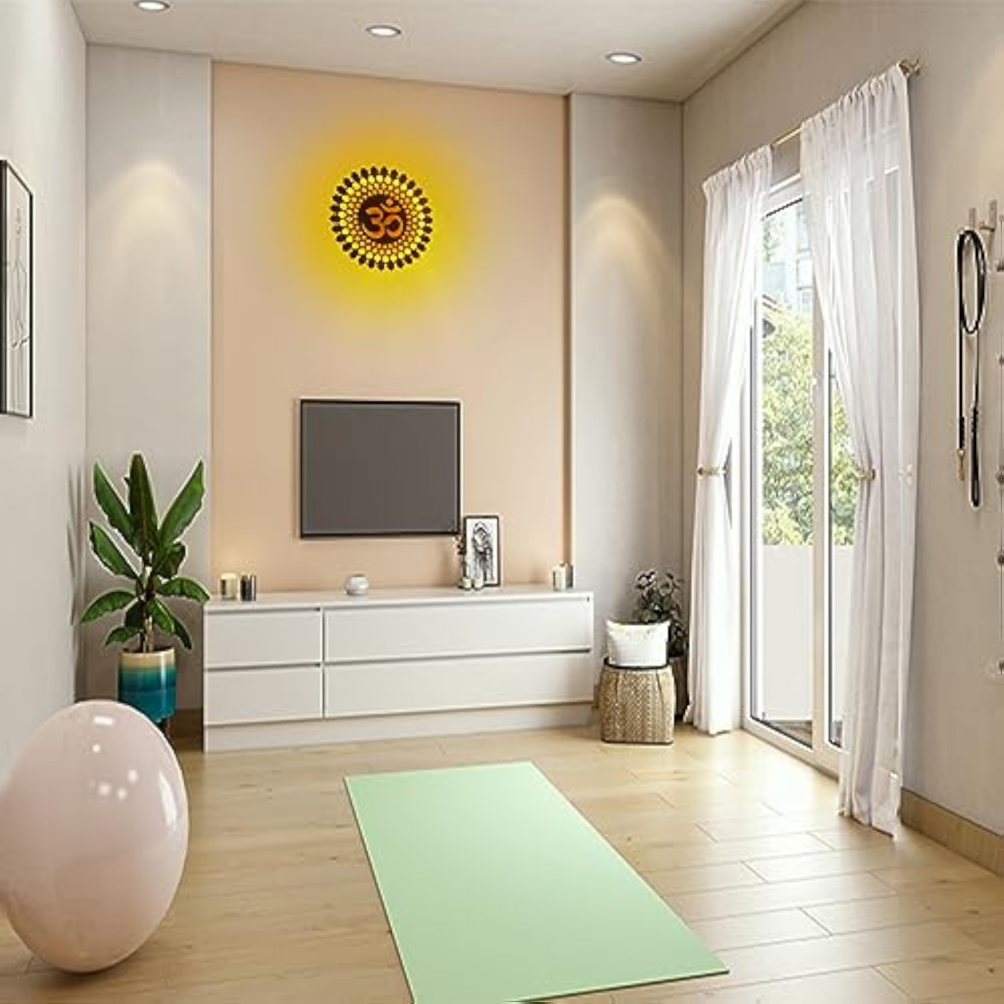 OM Mandala Wall Back LED Light Decor