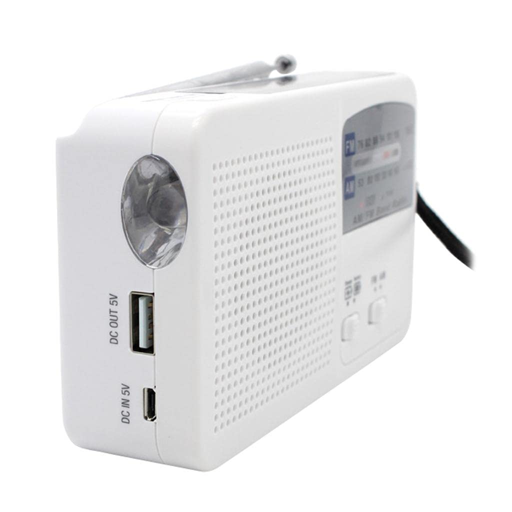 CLUB BOLLYWOOD Portable Emergency AM/FM Radio, Solar Hand Crank Power, Weather Radio with LED Reading Lamp White | Portable Audio & Headphones | Portable AM/FM Radios | Portable AM/FM Radios-image-25