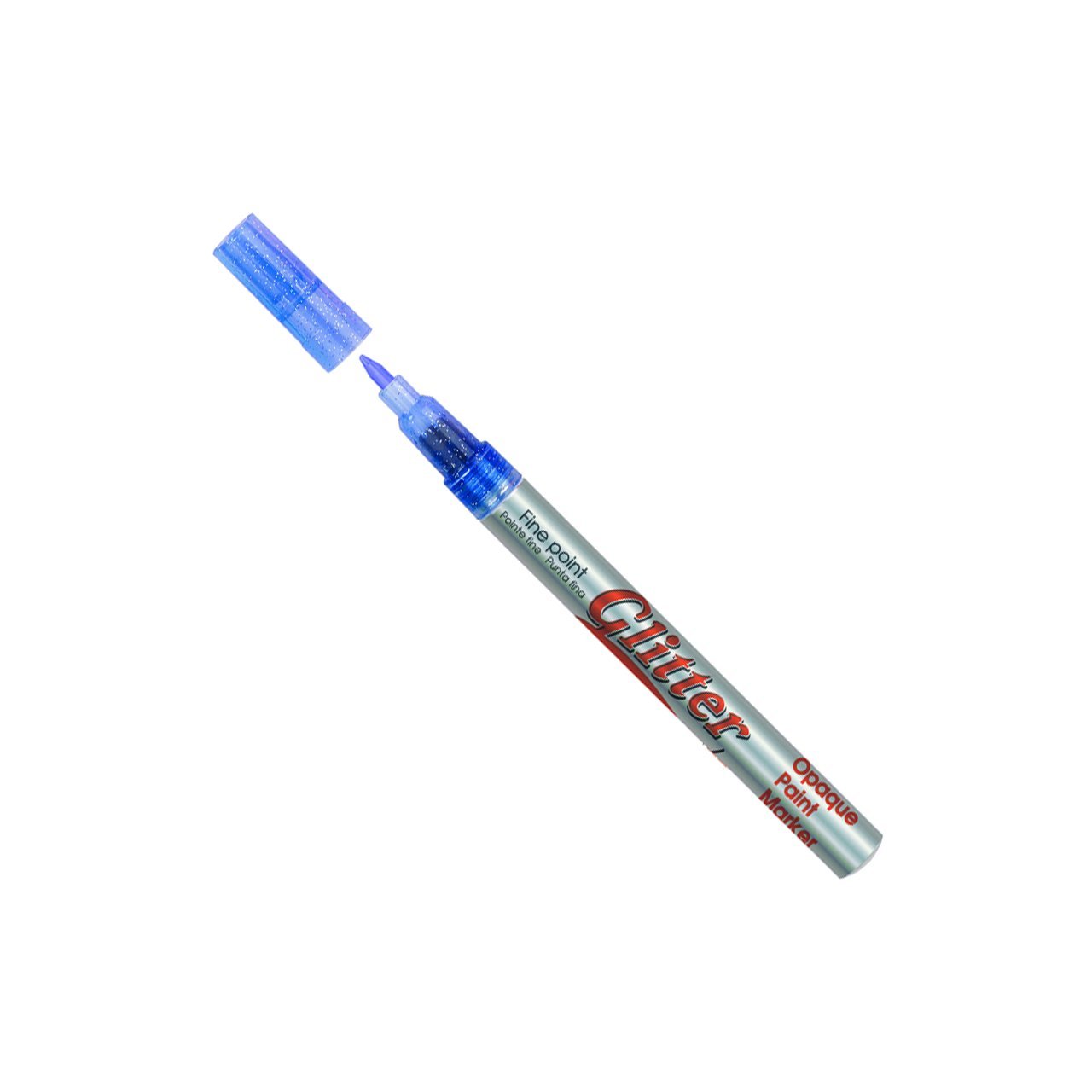 Uchida Marvy Deco Color Fine Point Glitter Marker Art Supplies, Blue