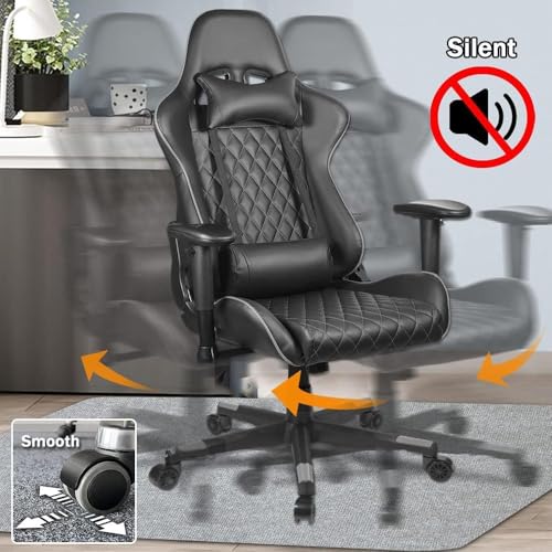 Tapis de chaise de bureau rond au salon protégeant le plancher - 3