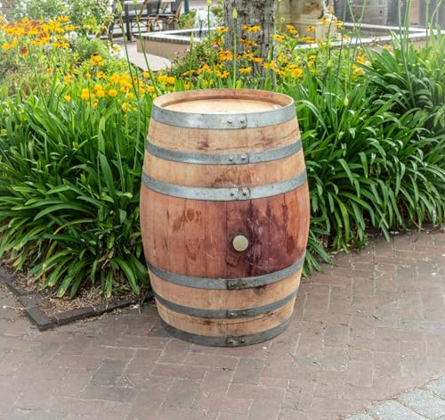 Reclaimed Wine Barrel – Full Size Oak Barrel for Decorative Use, Planter, Furniture or Rustic Decor – Approx. 35” Tall